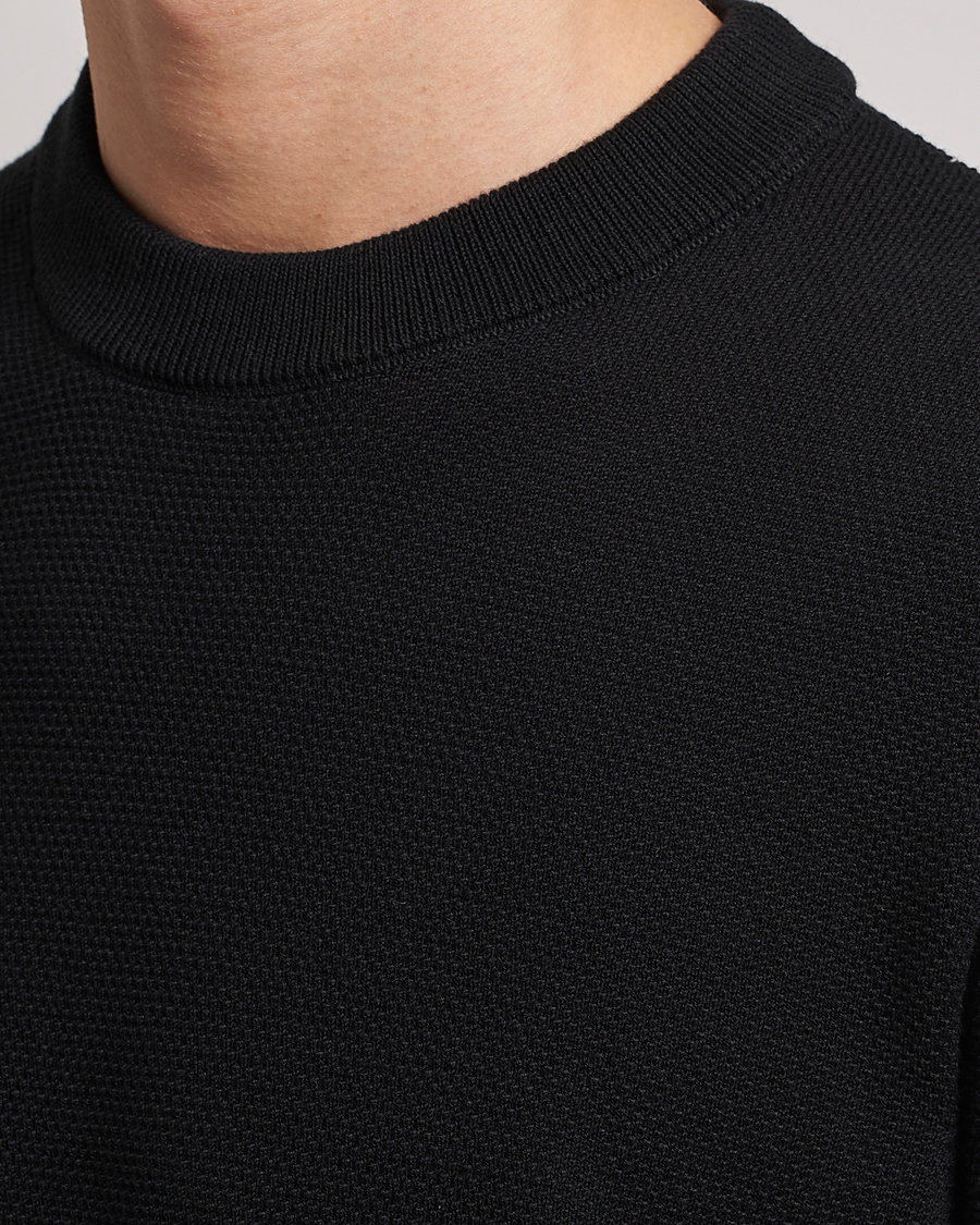 Men | Sweaters & Knitwear | BOSS BLACK | Ecaio Knitted Sweater Black