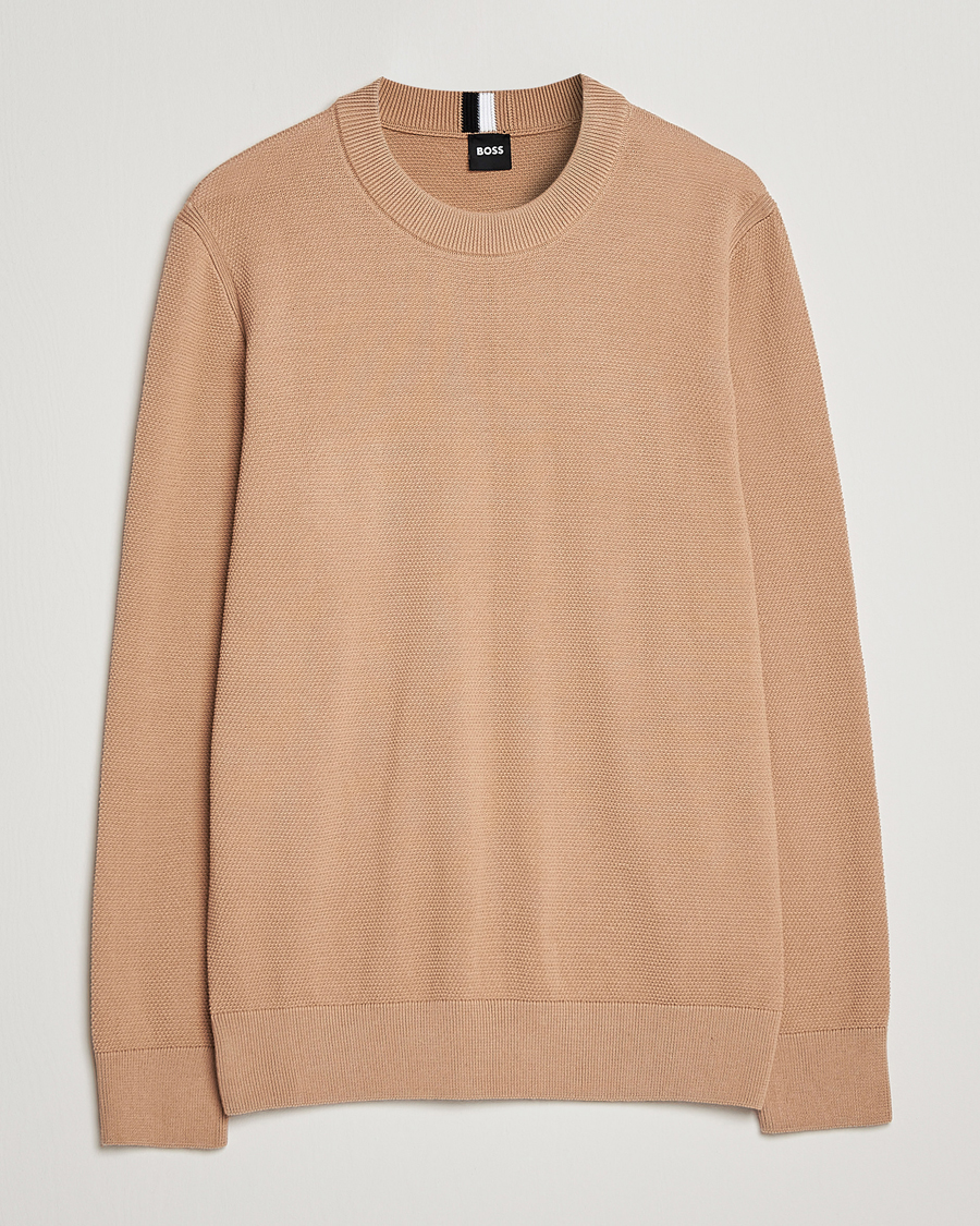 Men | Sweaters & Knitwear | BOSS BLACK | Ecaio Knitted Sweater Medium Beige