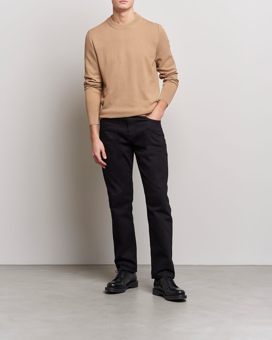 Men | Sweaters & Knitwear | BOSS BLACK | Ecaio Knitted Sweater Medium Beige