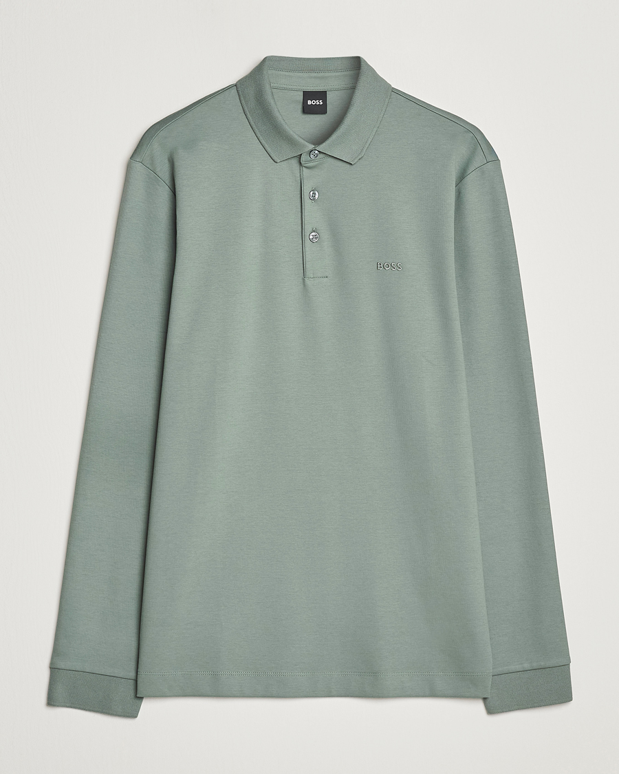 Men | Sweaters & Knitwear | BOSS BLACK | Pado Knitted Polo Shirt Open Green