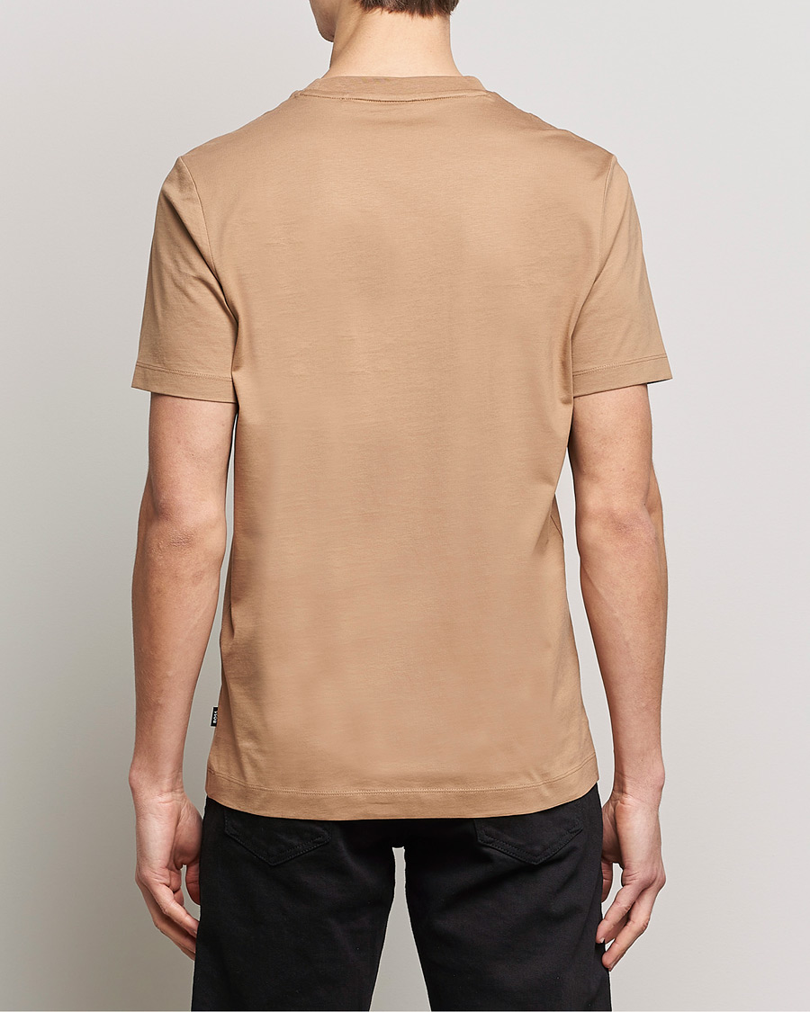 Men | T-Shirts | BOSS BLACK | Thompson Logo Crew Neck T-Shirt Medium Beige