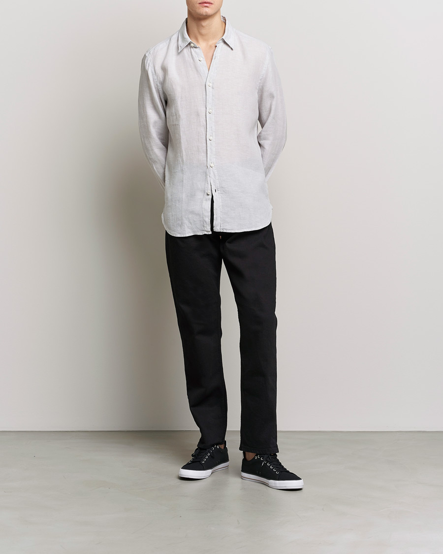 Men | Shirts | BOSS BLACK | Liam Linen Shirt Light Grey