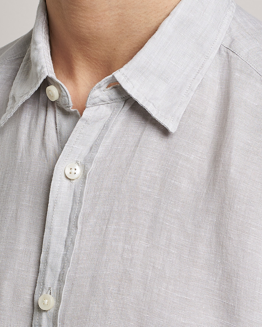 Men | Shirts | BOSS BLACK | Liam Linen Shirt Light Grey