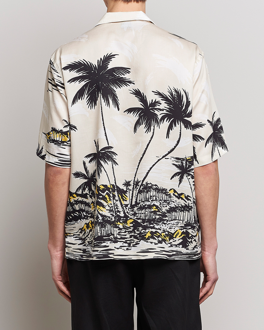 Men | Shirts | BOSS BLACK | Lars Printed Resort Collar Shirt Open White