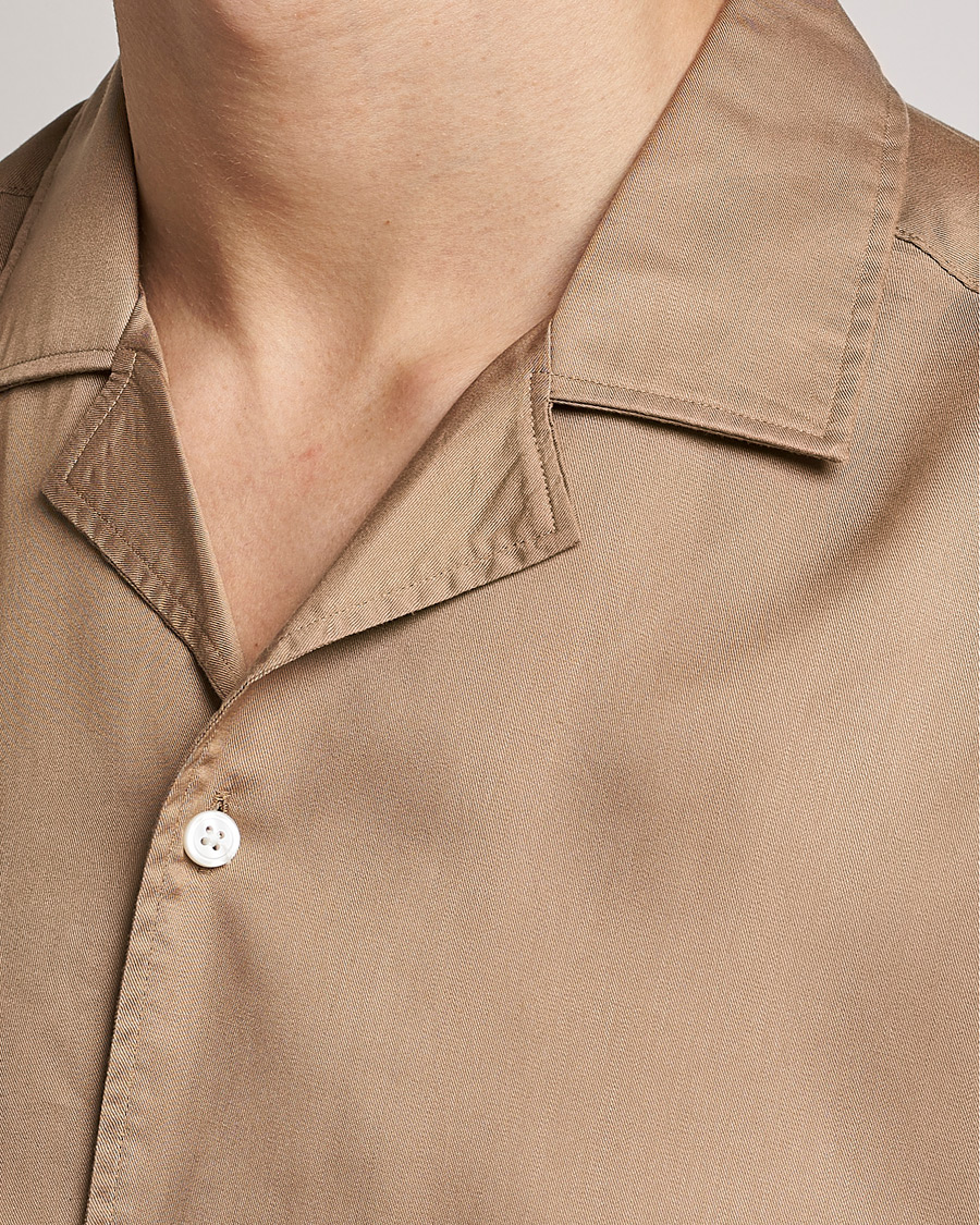 Men | Shirts | BOSS BLACK | Lars Resort Collar Short Sleeve Medium Beige