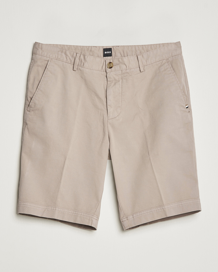 Men | Shorts | BOSS BLACK | Slice Chino Shorts Open Beige