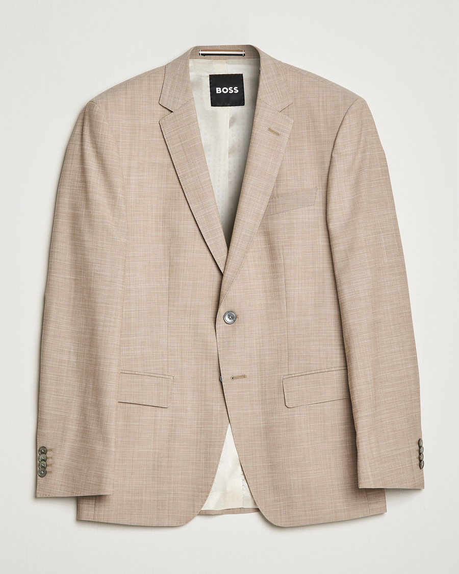Men | Blazers | BOSS BLACK | Huge Wool/Cotton Blazer Light Beige