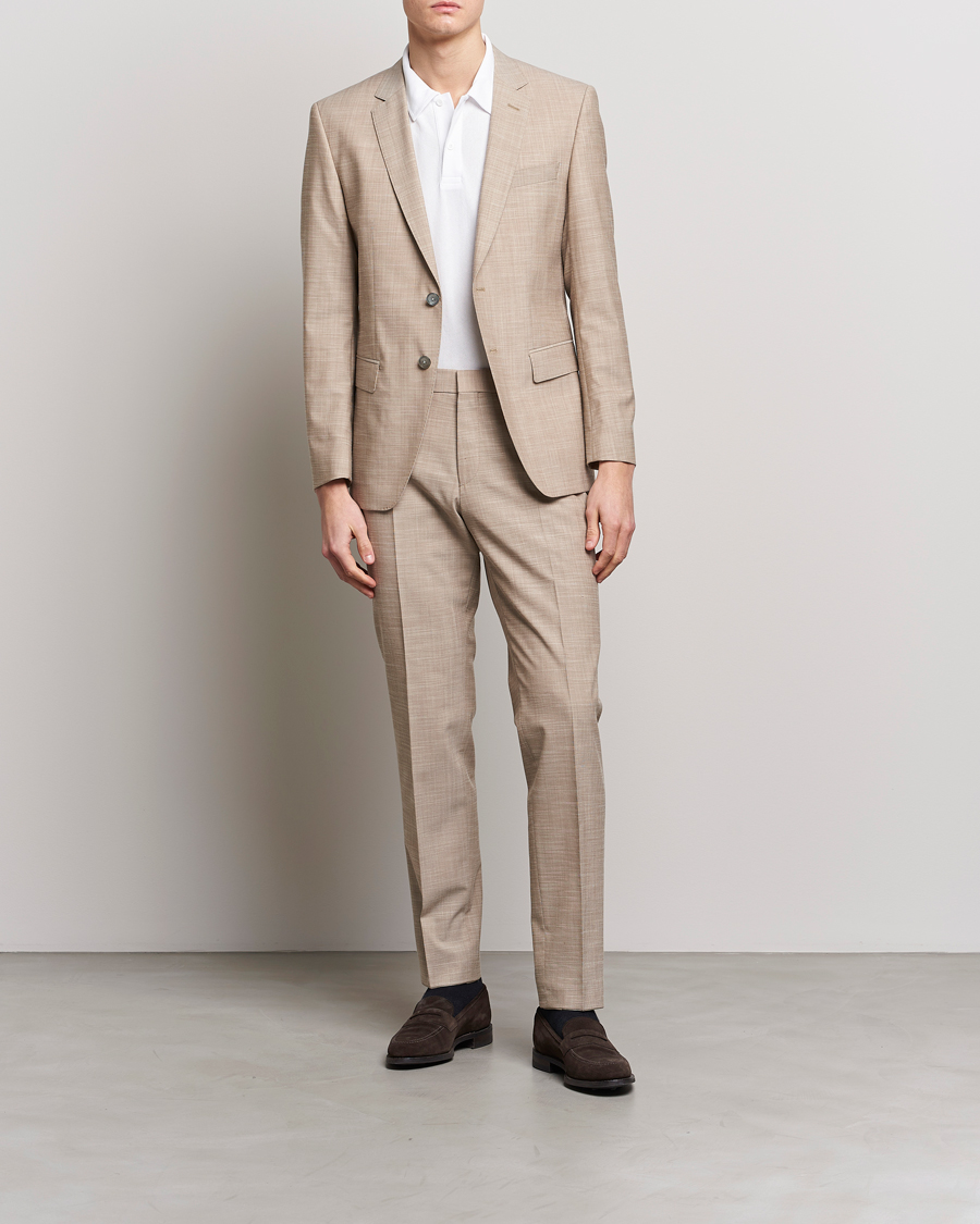 Men | Blazers | BOSS BLACK | Huge Wool/Cotton Blazer Light Beige