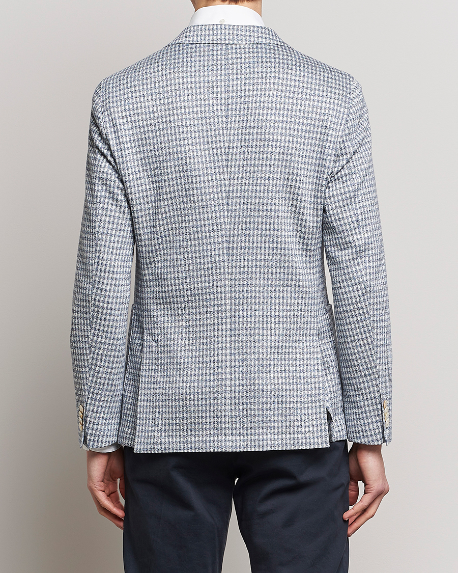 Men | Blazers | BOSS BLACK | Hanry Linen/Cotton Structured Blazer Open Blue