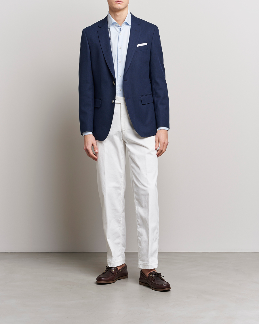 Men | Blazers | BOSS BLACK | Hutson Wool/Cotton Club Blazer Dark Blue