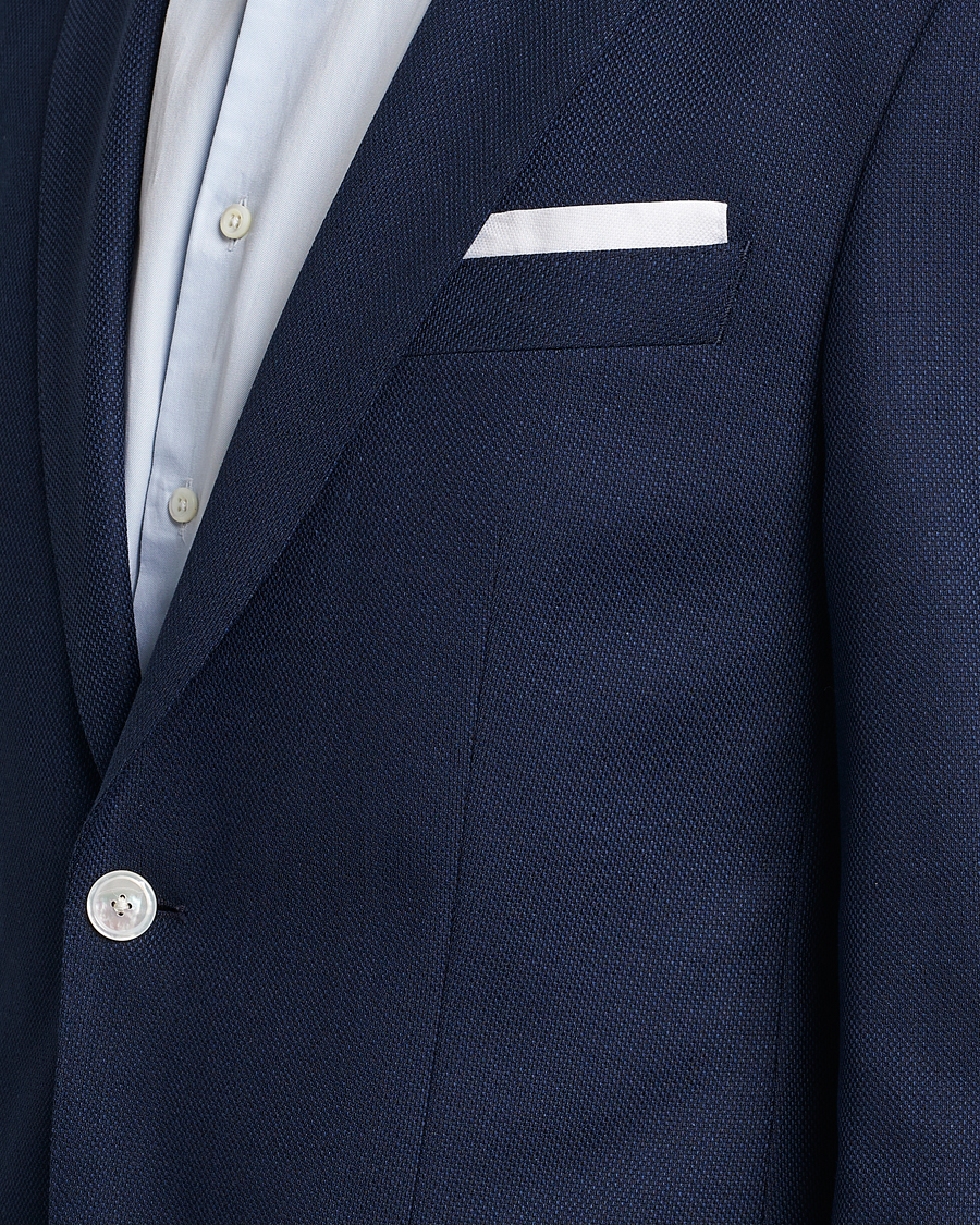 Men | Blazers | BOSS BLACK | Hutson Wool/Cotton Club Blazer Dark Blue