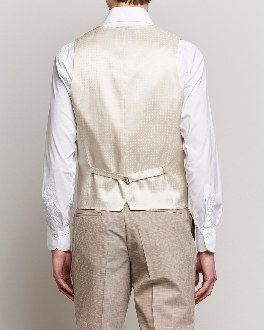 Men | Blazers | BOSS BLACK | Huge Wool/Cotton Vest Light Beige