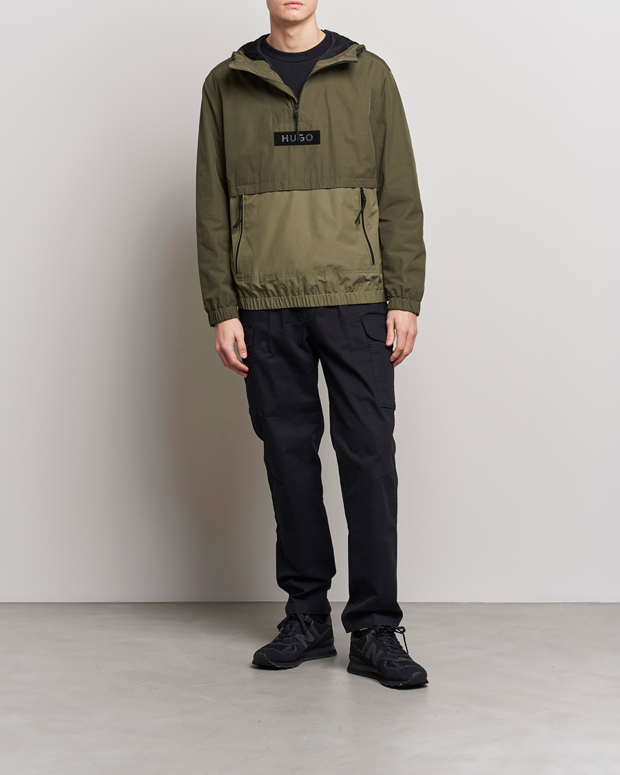 Men | Coats & Jackets | HUGO | Breaker Anorak Open Green