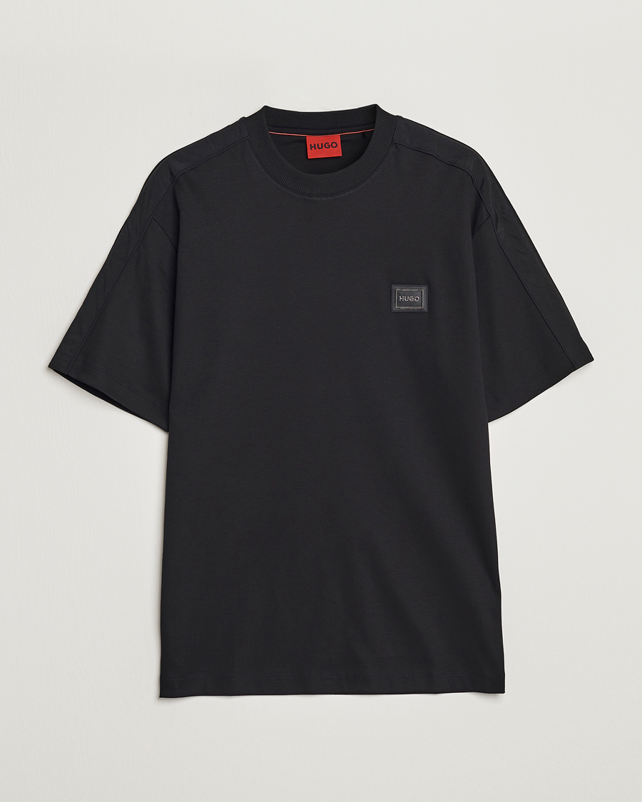 Men | T-Shirts | HUGO | Dalix Logo Crew Neck T-Shirt Black
