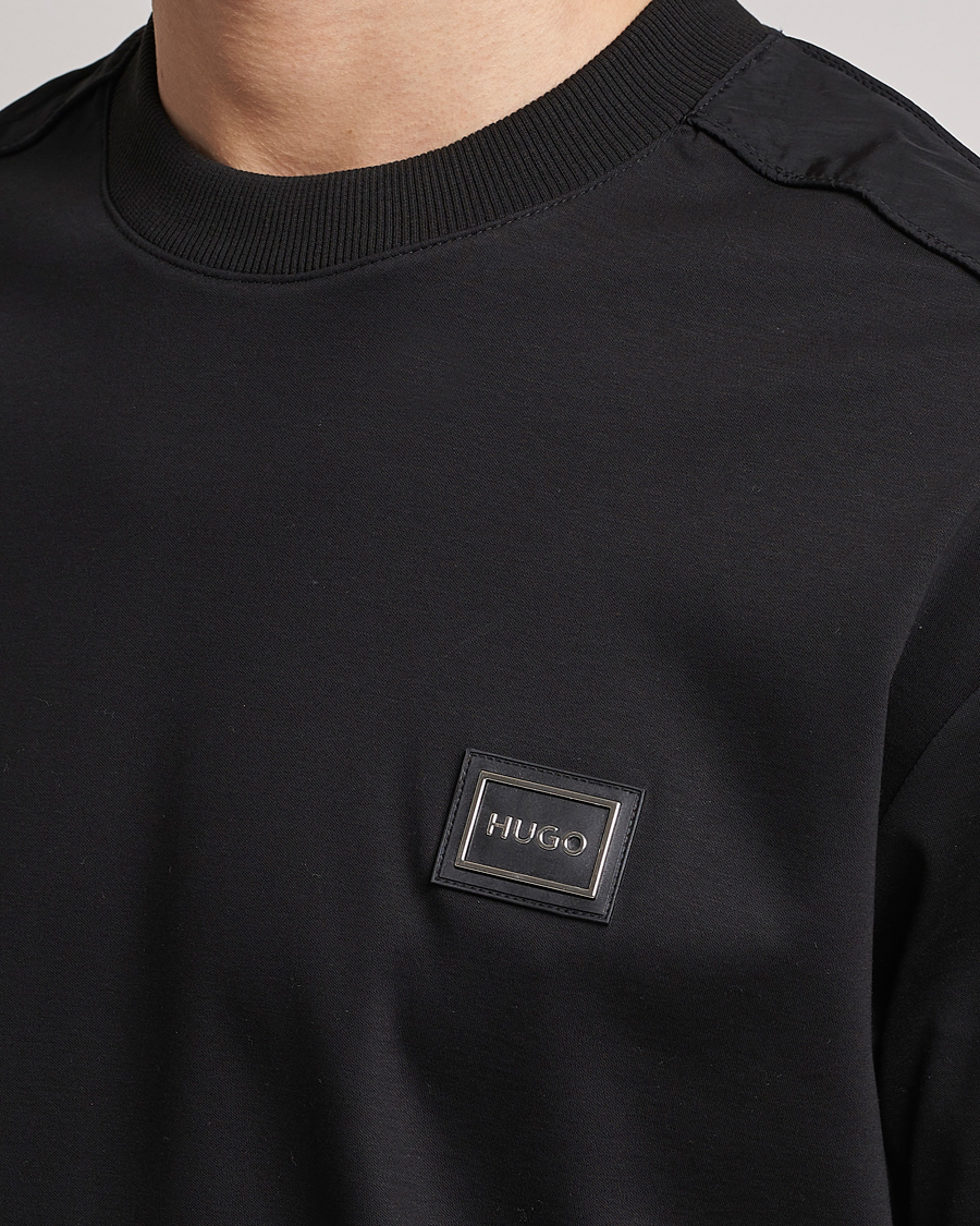 Men | T-Shirts | HUGO | Dalix Logo Crew Neck T-Shirt Black