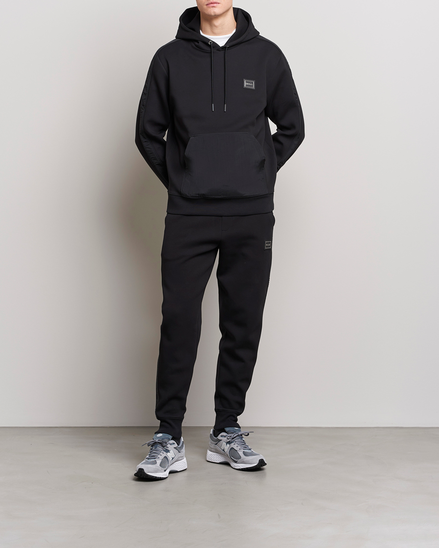 Men | Sweaters & Knitwear | HUGO | Daulo Logo Hoodie Black
