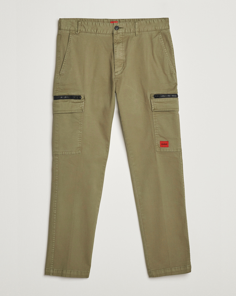 Men | Trousers | HUGO | Glian Ripstop Cargo Pants Open Green