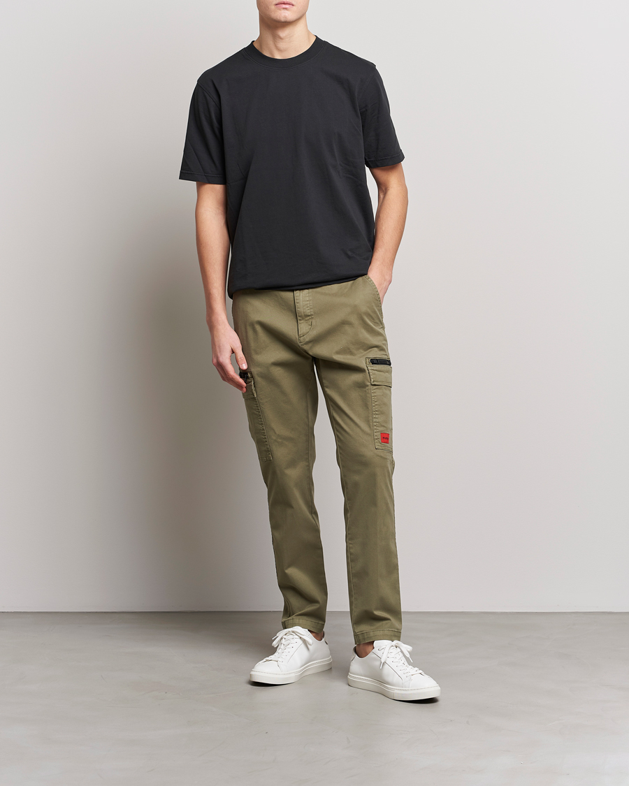 Men | Trousers | HUGO | Glian Ripstop Cargo Pants Open Green