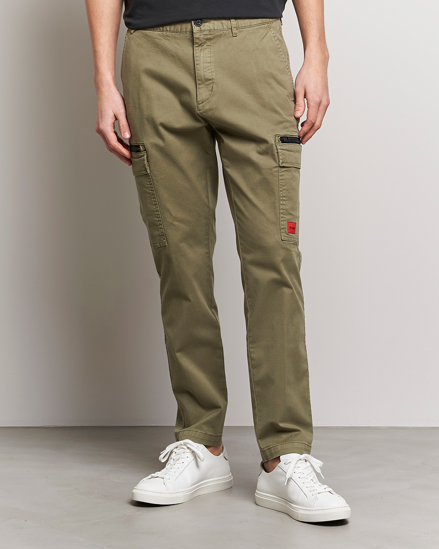 Men | Cargo Trousers | HUGO | Glian Ripstop Cargo Pants Open Green