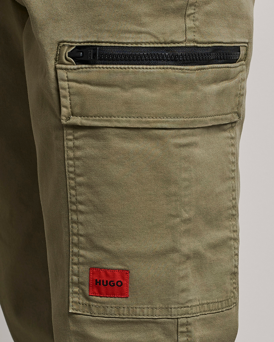 Men | Trousers | HUGO | Glian Ripstop Cargo Pants Open Green