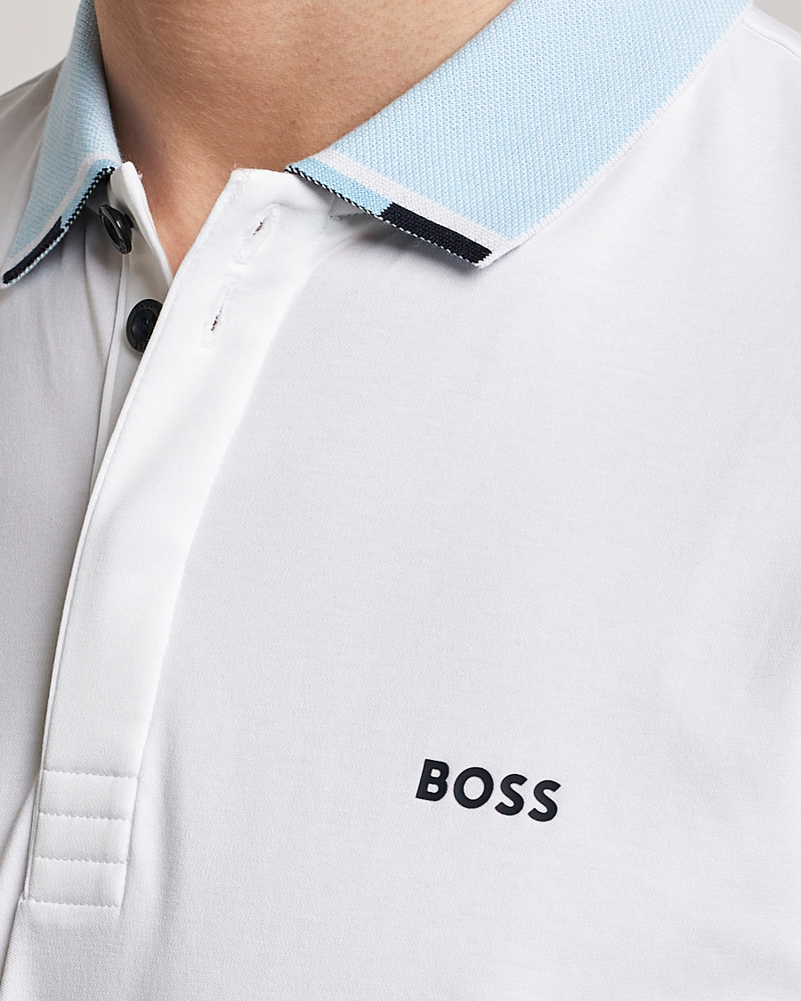 Men | Polo Shirts | BOSS GREEN | Paddy Performance Piké White