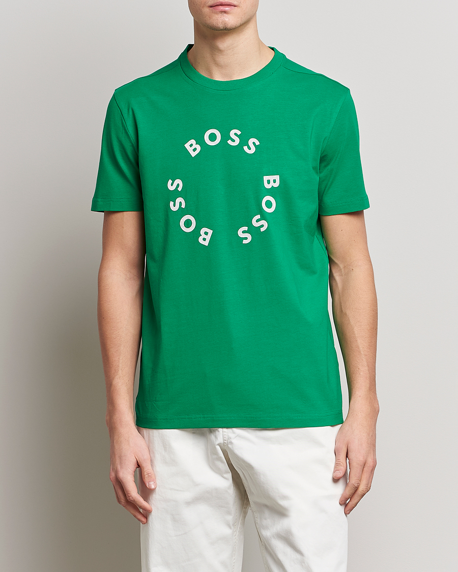 Men | BOSS GREEN | BOSS GREEN | Circle Logo Crew Neck T-Shirt Open Green