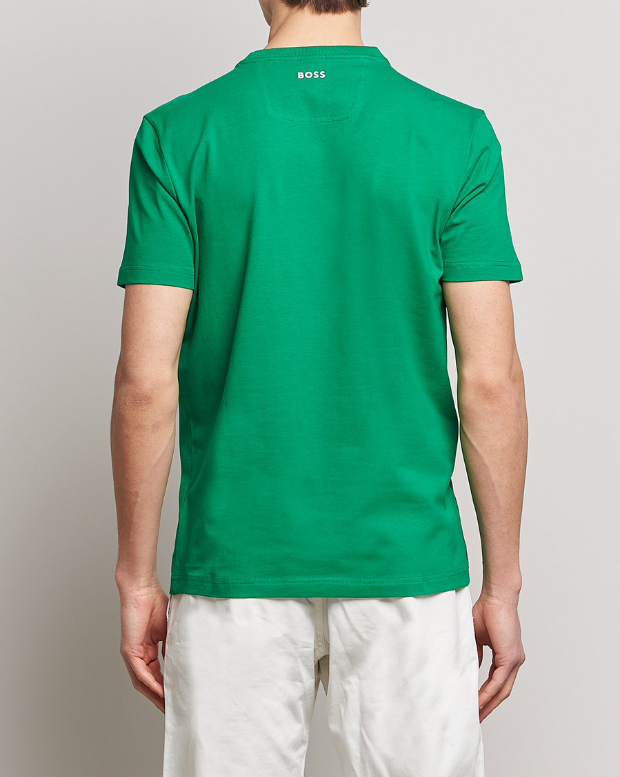 Men | T-Shirts | BOSS GREEN | Circle Logo Crew Neck T-Shirt Open Green