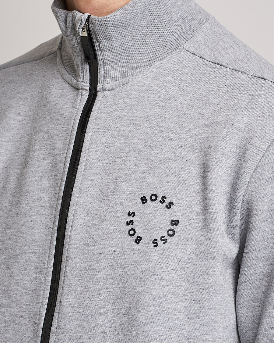 Men | Sweaters & Knitwear | BOSS GREEN | Skaz Full-Zip Light Grey