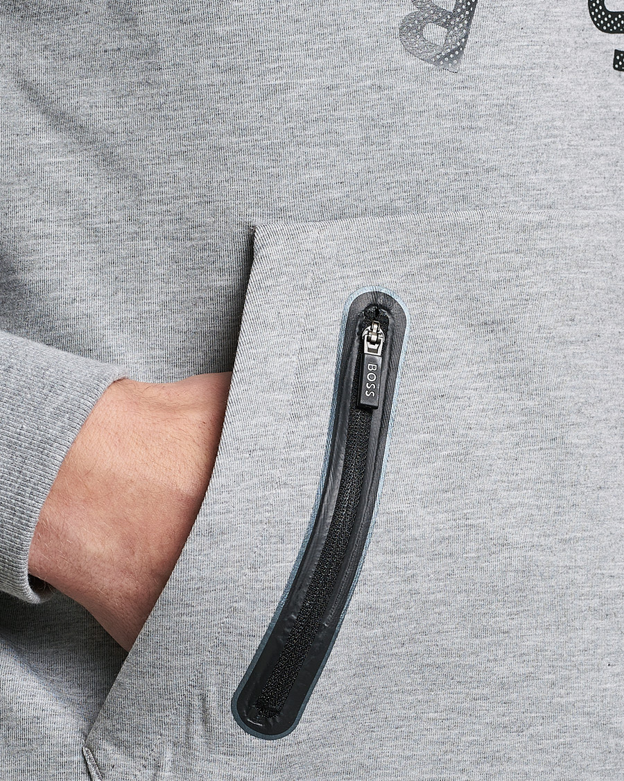 Men | Sweaters & Knitwear | BOSS GREEN | Soody Hoodie Light Grey