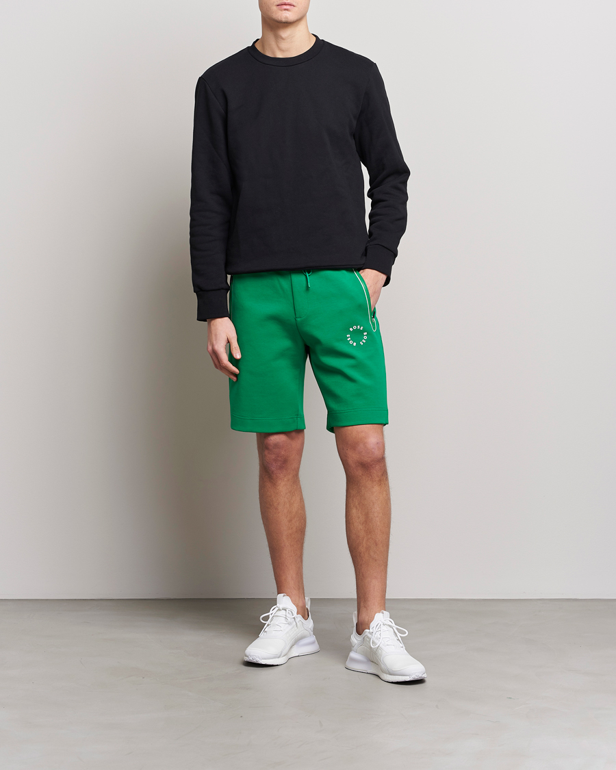 Men | Shorts | BOSS GREEN | Headlo Sweatshorts Open Green