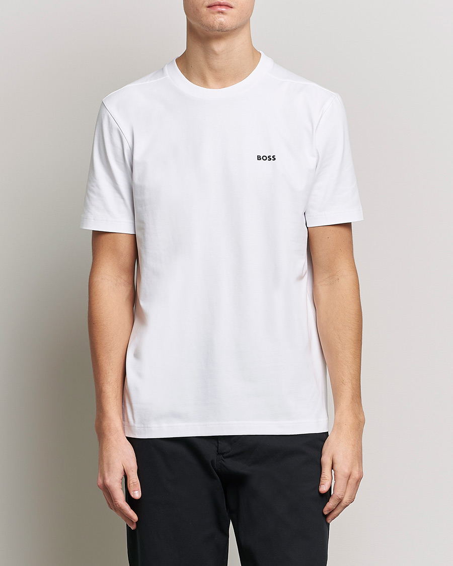 Men | White t-shirts | BOSS GREEN | Logo Crew Neck T-Shirt White