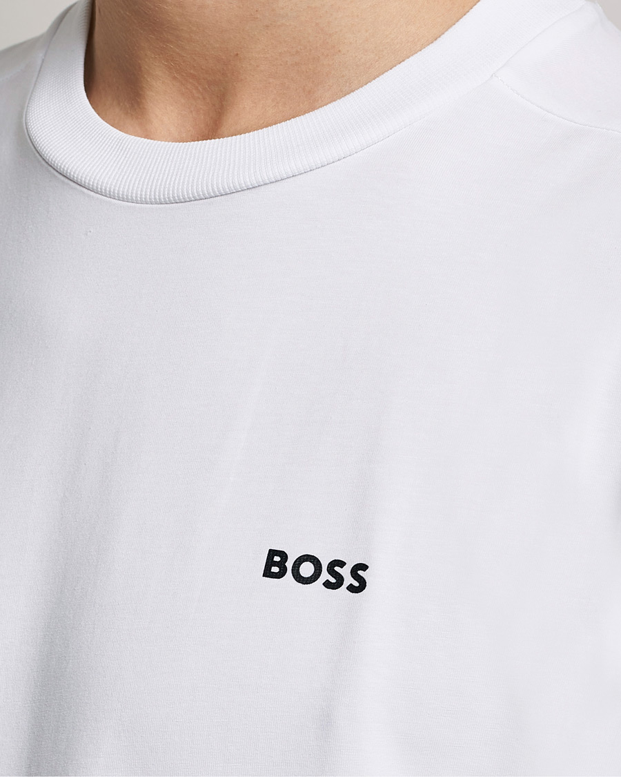 Men | T-Shirts | BOSS GREEN | Logo Crew Neck T-Shirt White