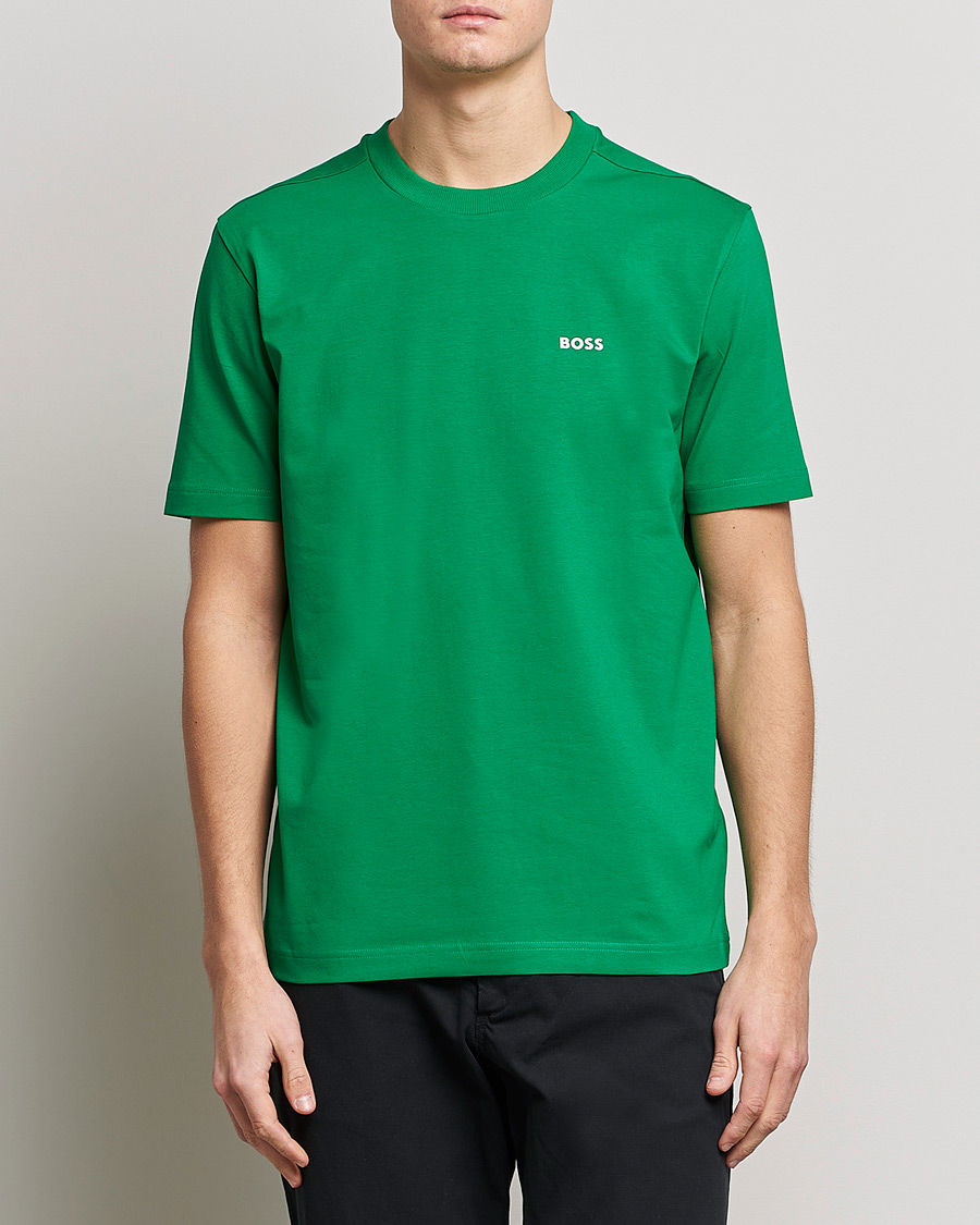 Men | Active | BOSS Athleisure | Logo Crew Neck T-Shirt Open Green