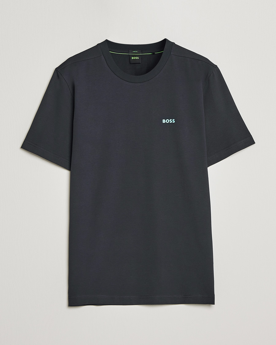 Men | T-Shirts | BOSS GREEN | Logo Crew Neck T-Shirt Dark Blue