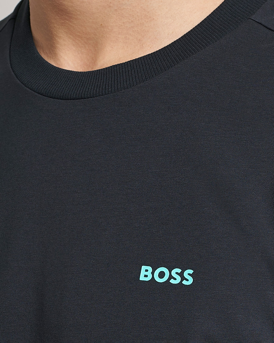 Men | T-Shirts | BOSS GREEN | Logo Crew Neck T-Shirt Dark Blue