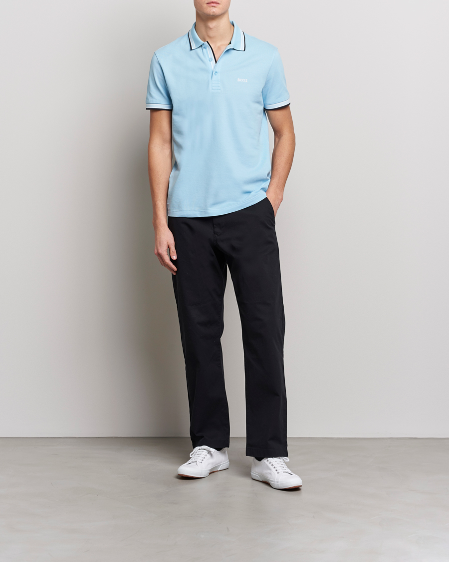 Men | Polo Shirts | BOSS GREEN | Paddy Piké Pastel Blue