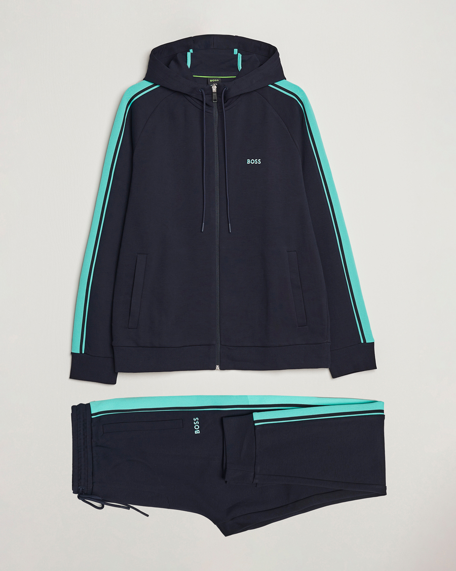 Men | Trousers | BOSS GREEN | Tracksuit Set Dark Blue