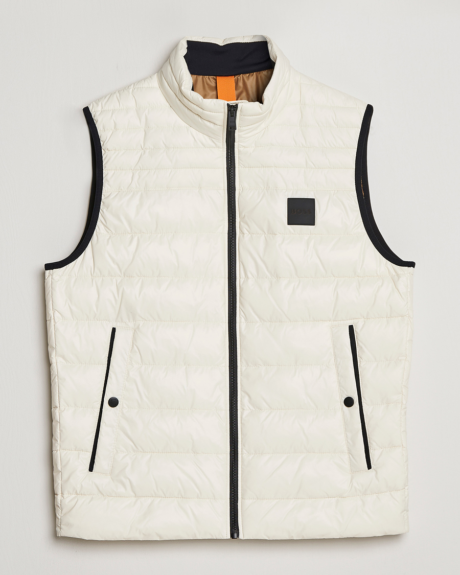 Men | Gilets | BOSS ORANGE | Odeno Down Vest Light Beige