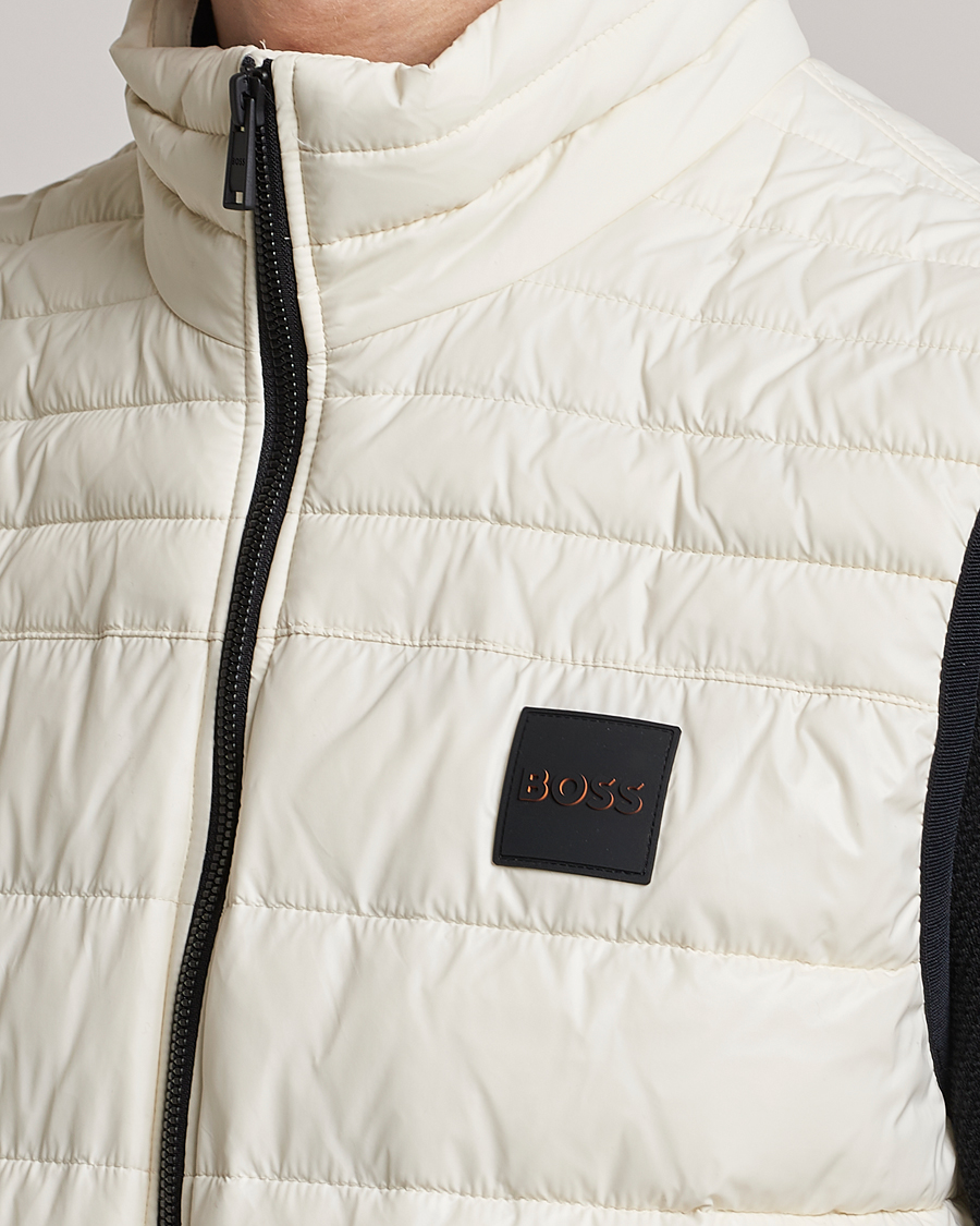 Men | Gilets | BOSS ORANGE | Odeno Down Vest Light Beige