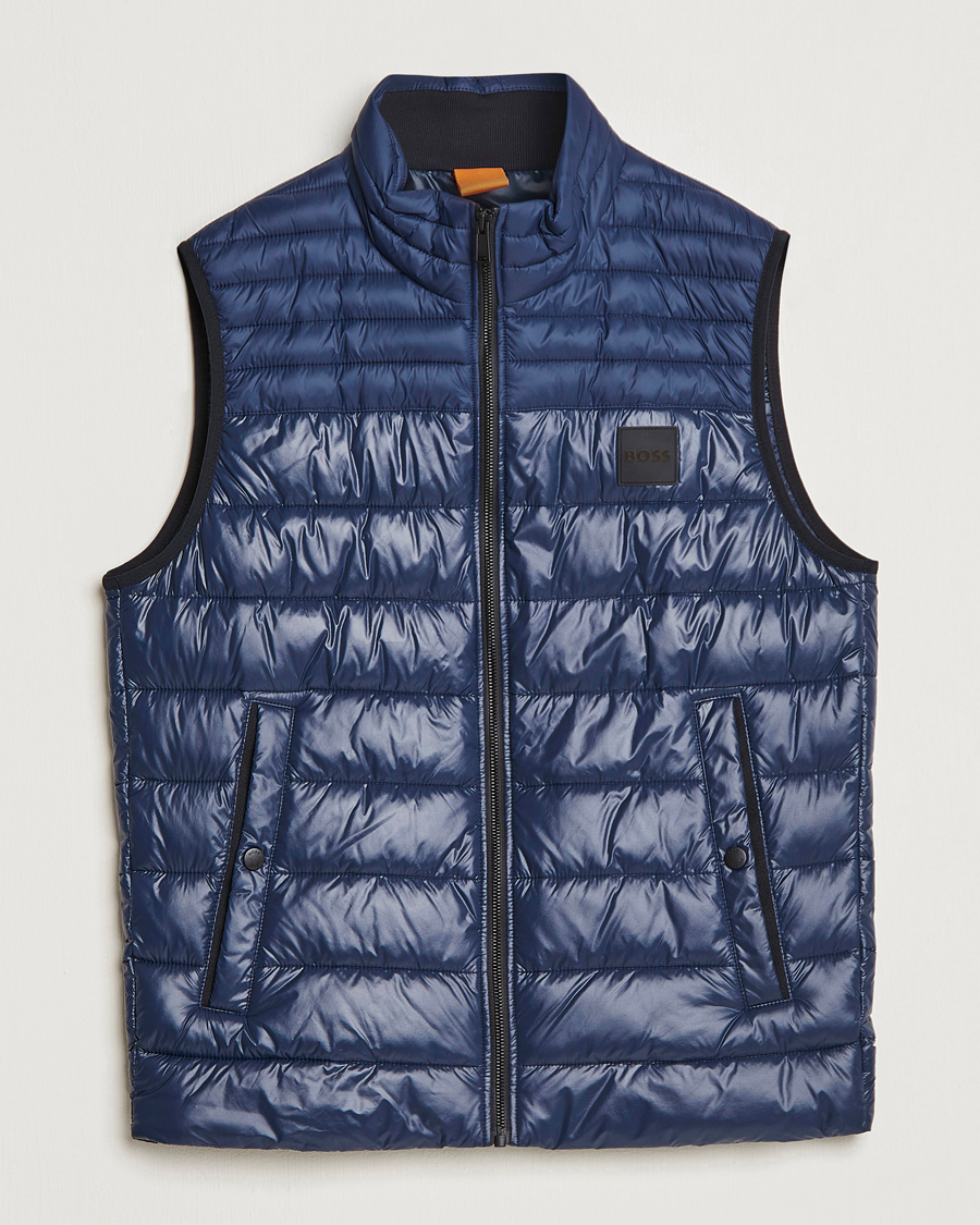 Men | Gilets | BOSS ORANGE | Odeno Down Vest Dark Blue