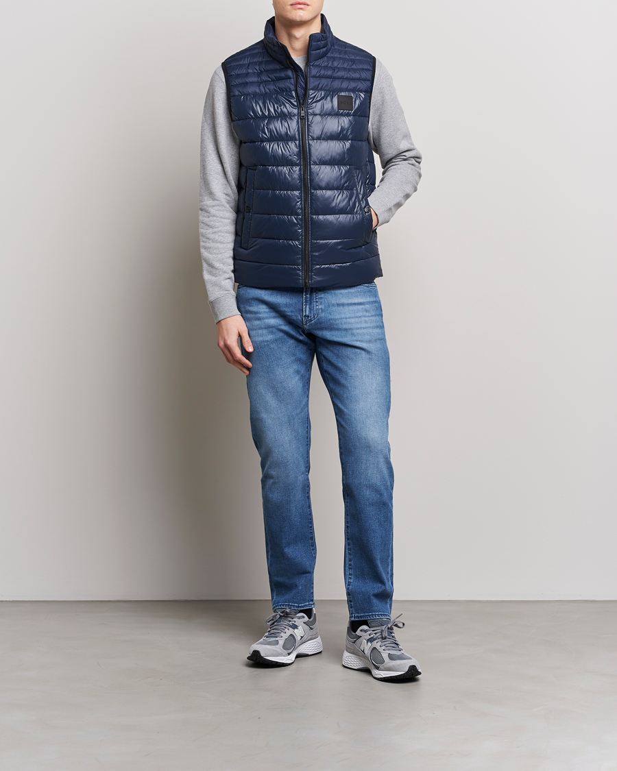 Men | Gilets | BOSS ORANGE | Odeno Down Vest Dark Blue