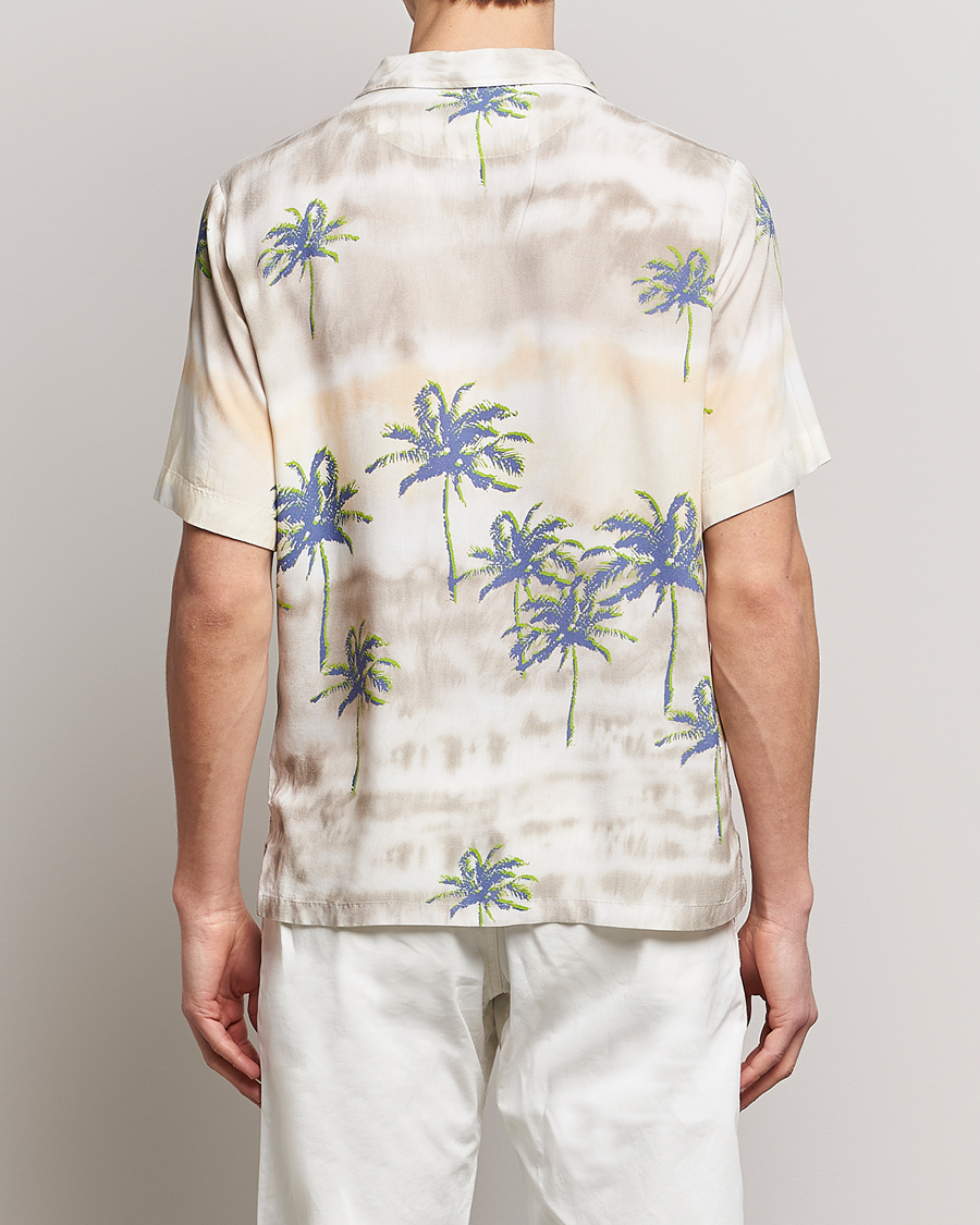 Men | Shirts | BOSS ORANGE | Rayer Resort Collar Printed Short Sleeve Shirt Bei