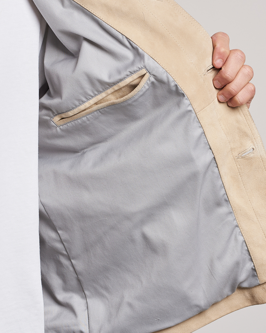 Men | Coats & Jackets | BOSS ORANGE | Jaked Suede Jacket Light Beige