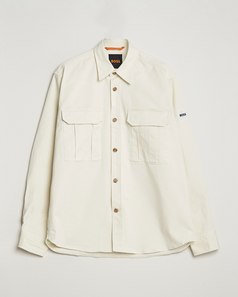 Men | Shirts | BOSS ORANGE | Lisel Pocket Overshirt Light Beige