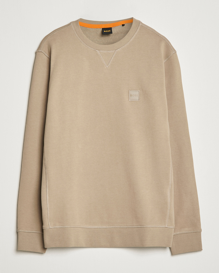 Men | Sweaters & Knitwear | BOSS ORANGE | Westart Logo Sweatshirt Medium Beige