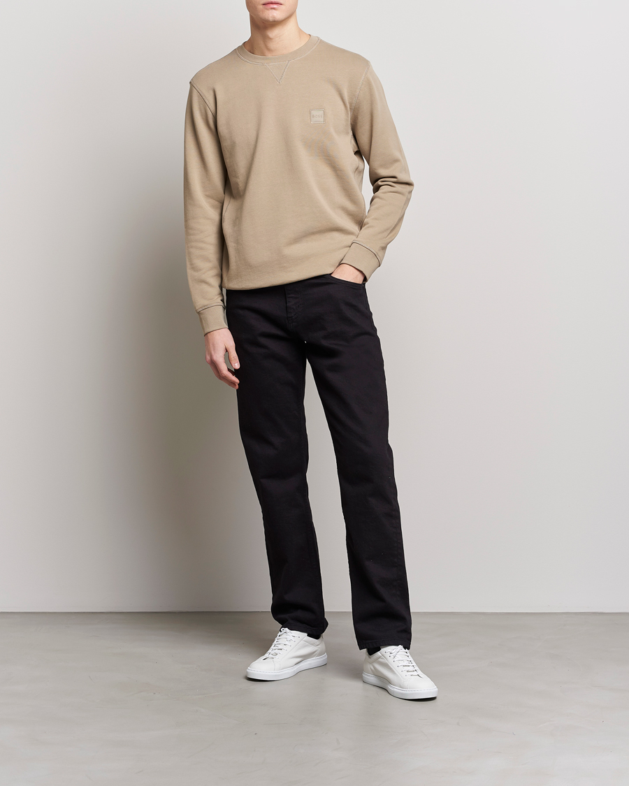 Men | Sweaters & Knitwear | BOSS ORANGE | Westart Logo Sweatshirt Medium Beige