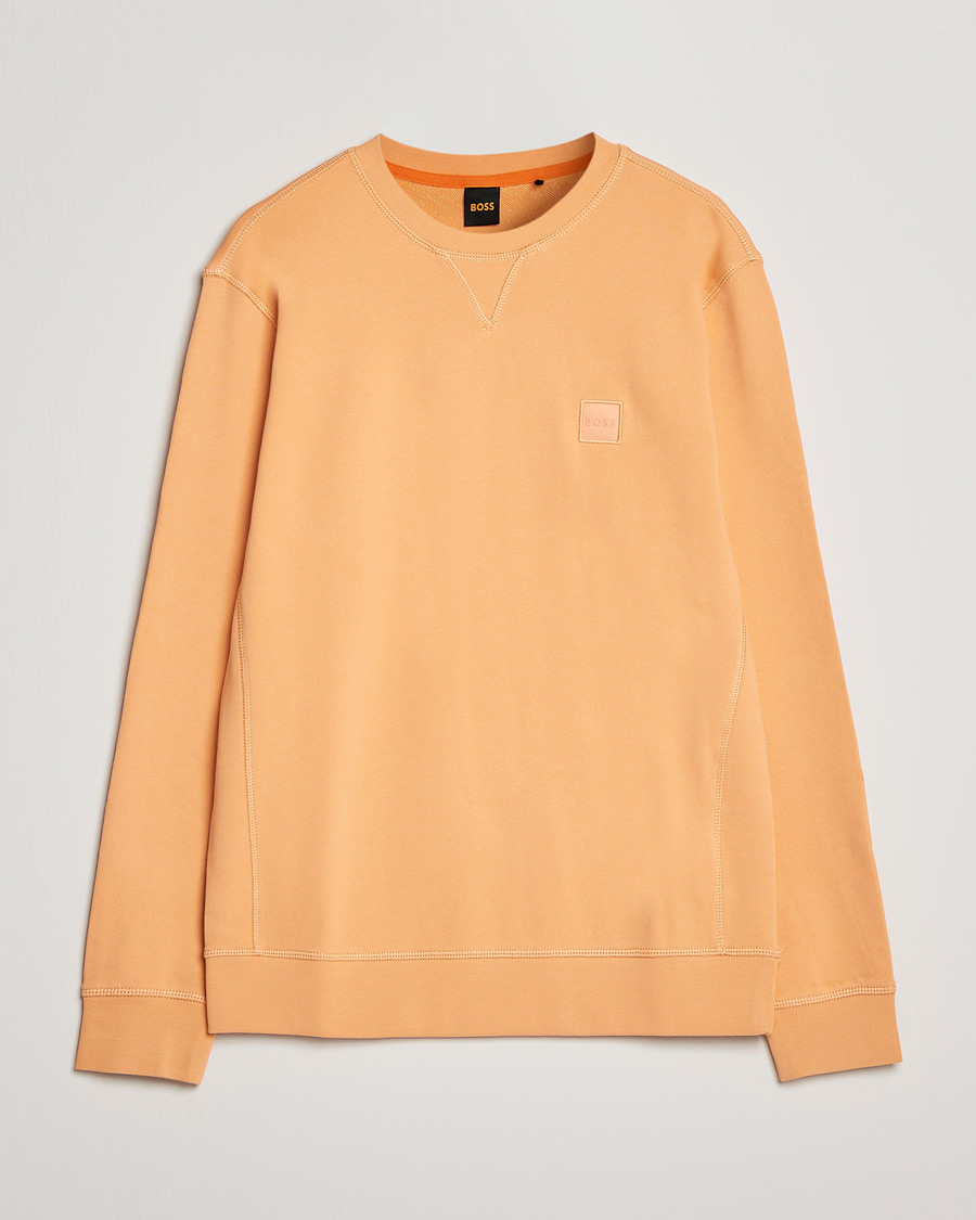 Men | Sweaters & Knitwear | BOSS ORANGE | Westart Logo Sweatshirt Pastel Orange