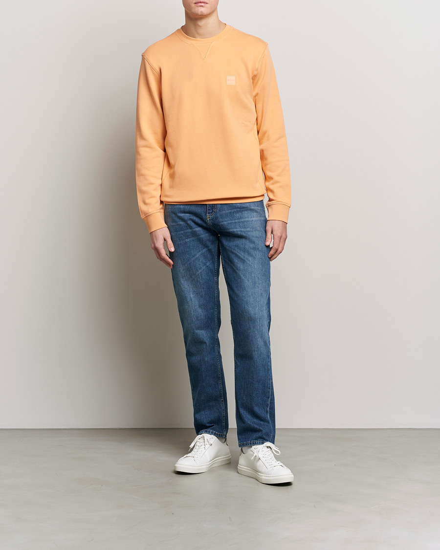 Men | Sweaters & Knitwear | BOSS ORANGE | Westart Logo Sweatshirt Pastel Orange