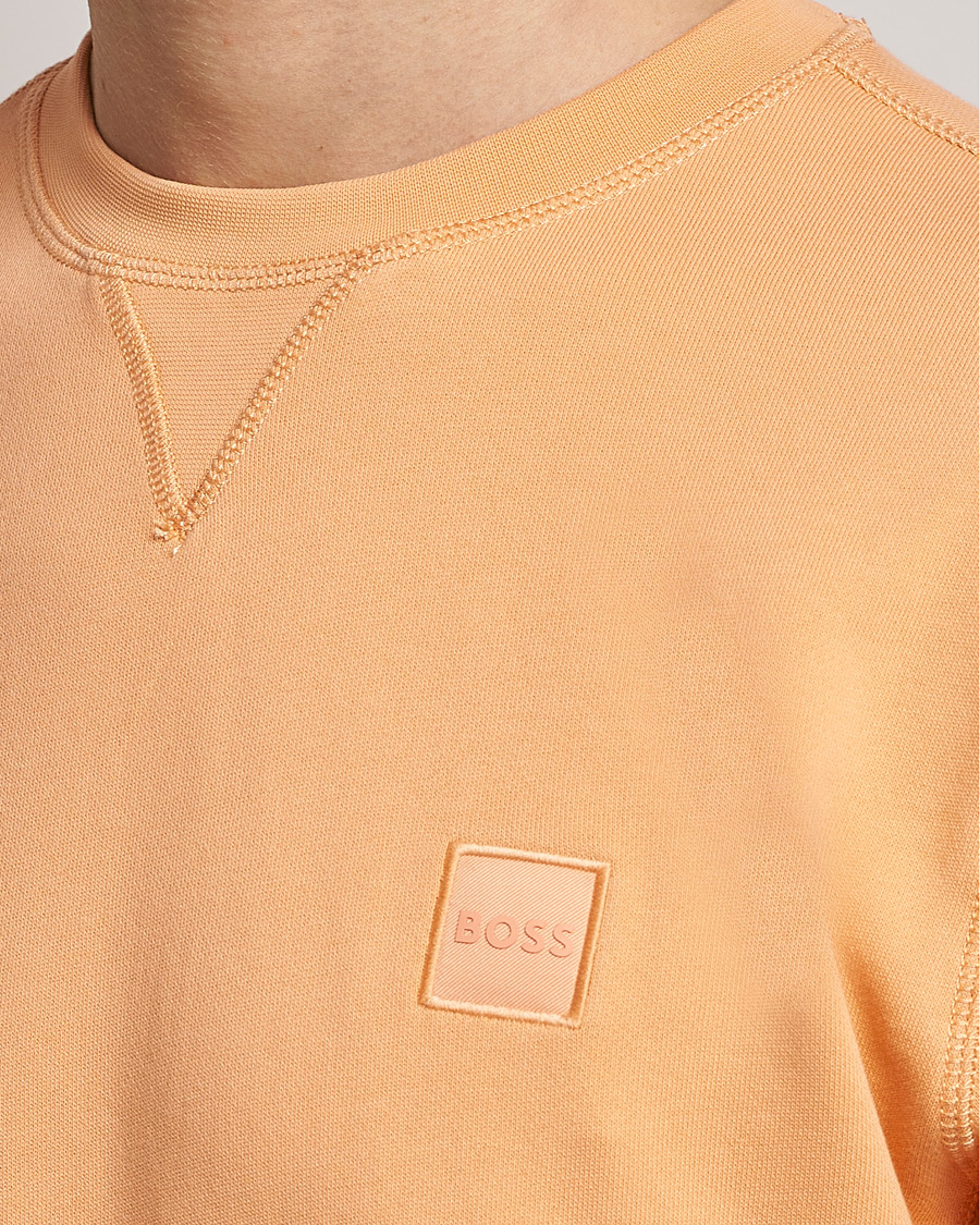 Men | Sweaters & Knitwear | BOSS ORANGE | Westart Logo Sweatshirt Pastel Orange
