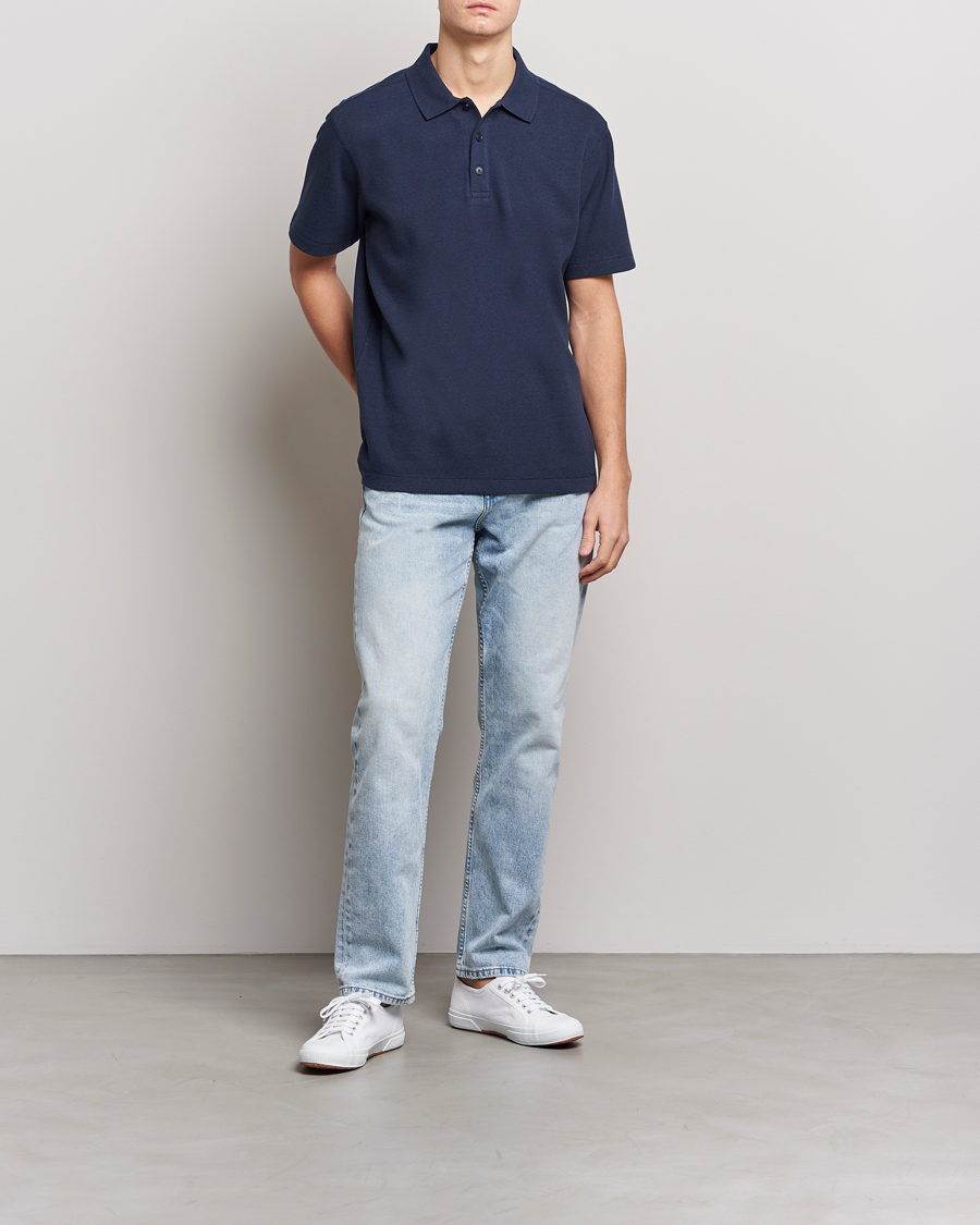 Men | Polo Shirts | BOSS ORANGE | Petempesto Knitted Polo Dark Blue